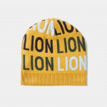 Cotton and cashmere beanie with lettering