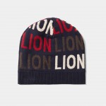 Cotton and cashmere beanie with lettering