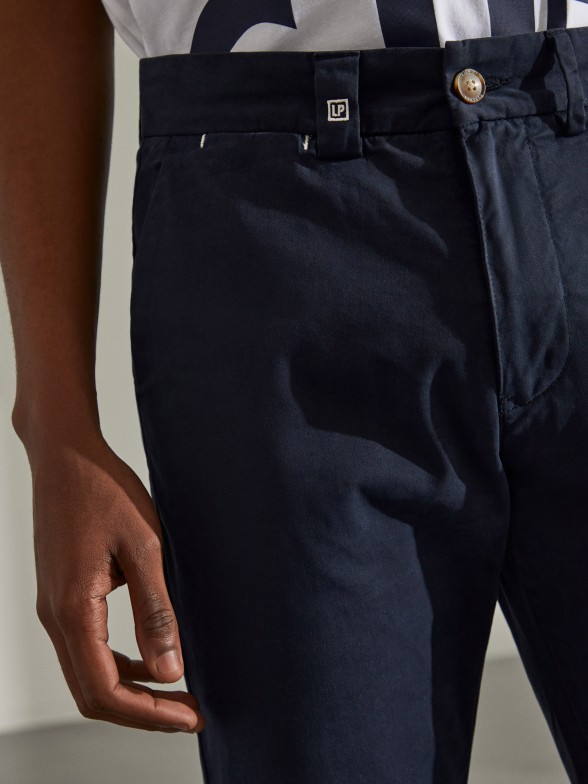 Calas para homem slim fit chino de algodo stretch