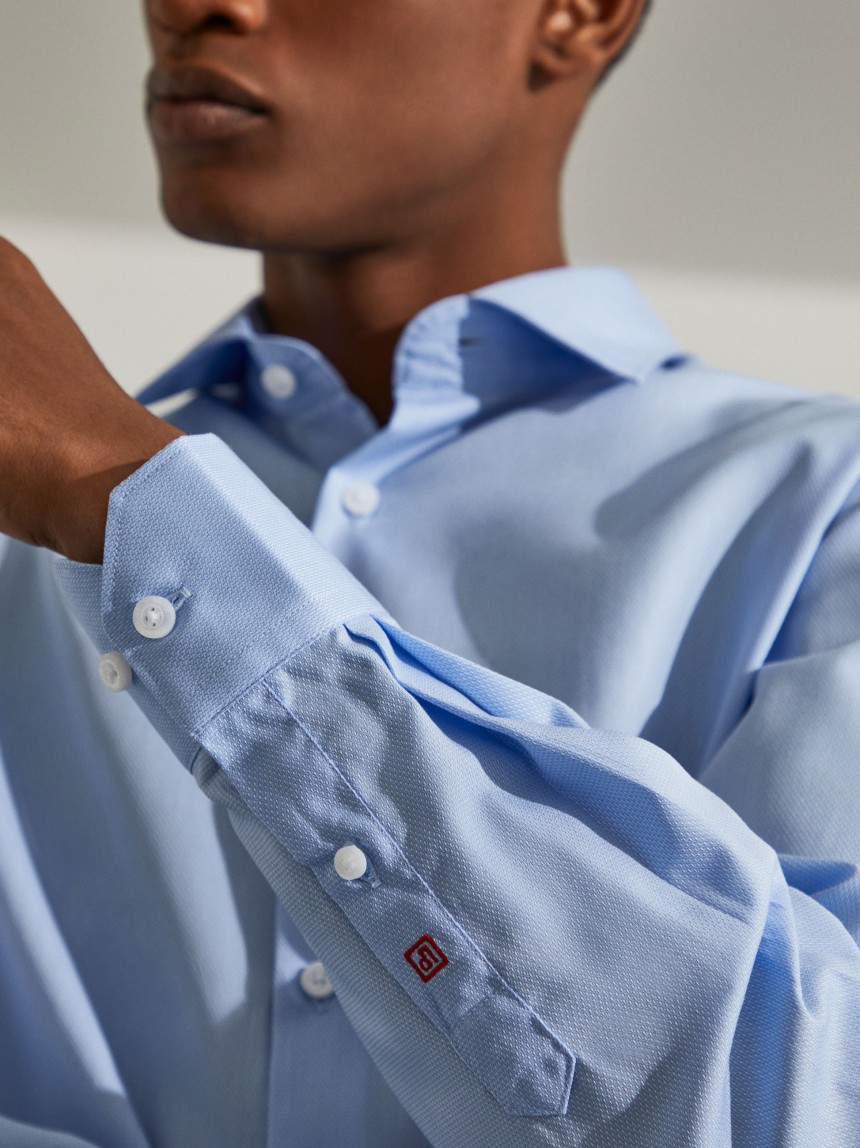 Camisa slim fit de algod�o