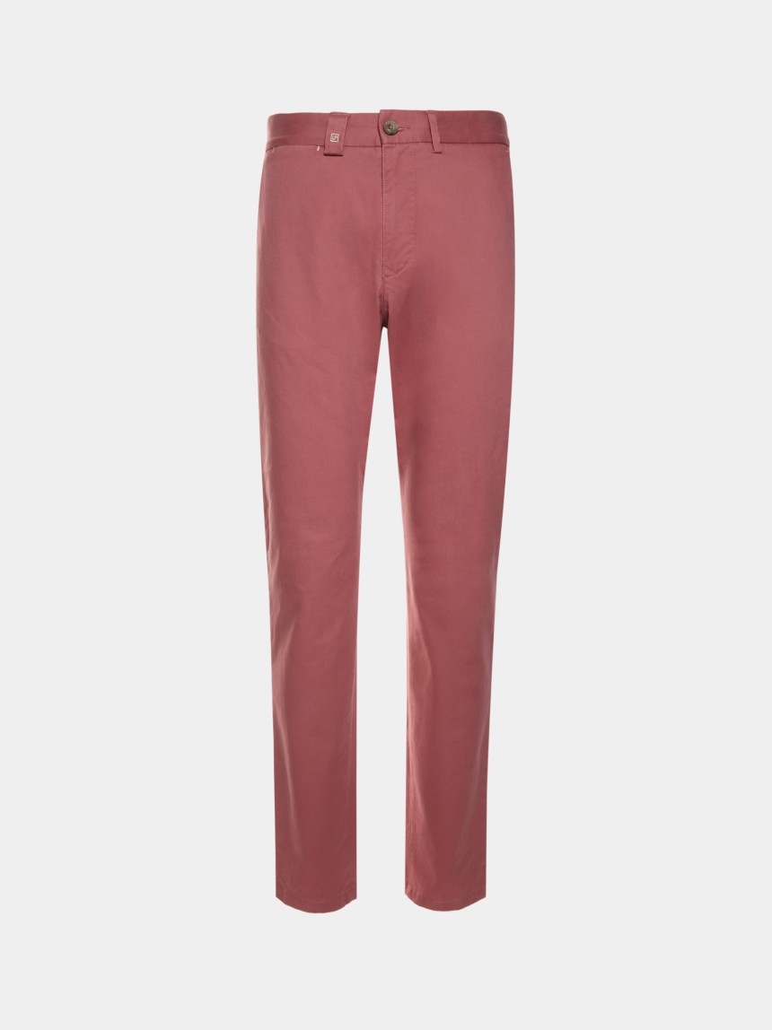 Cal�as para homem slim fit chino de algod�o stretch