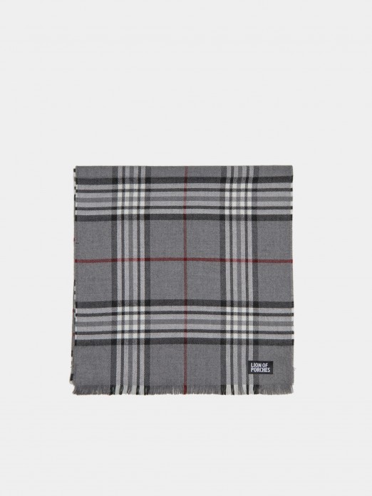 Scarf in checkerboard pattern