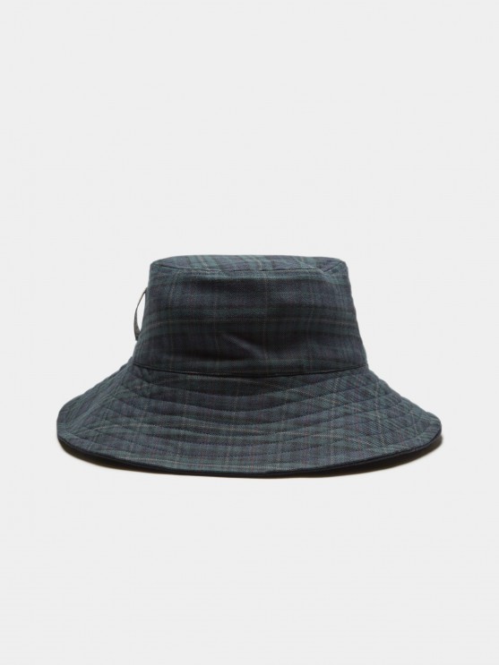 Reversible wool and mohair panama