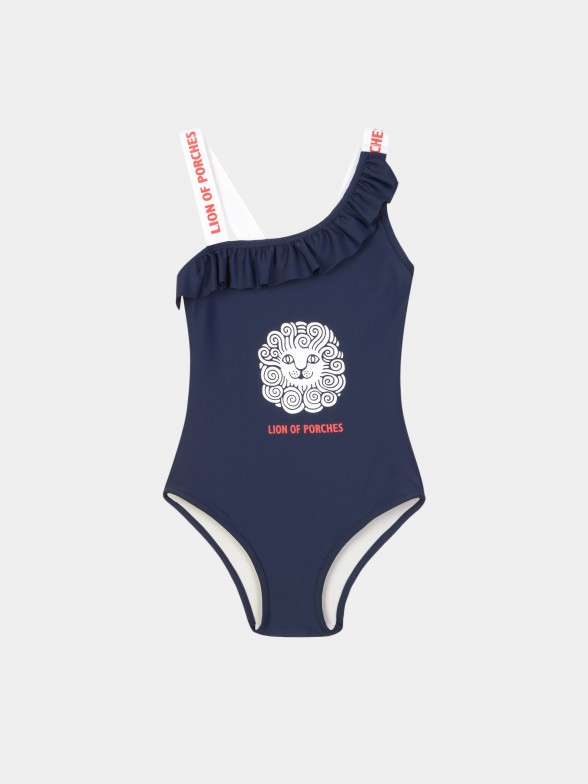 Swimsuit with lion print