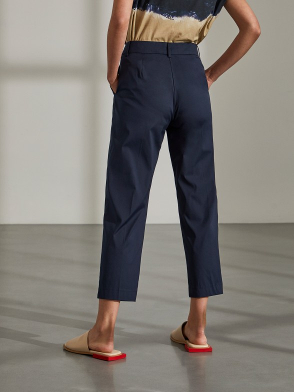 Woman's chinos regular fit trousers in stretch cotton