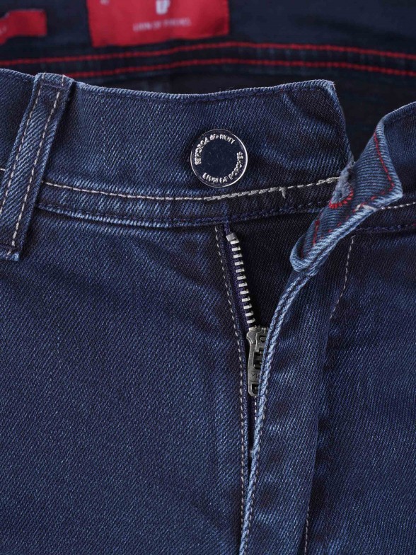 Man's regular fit denim trousers with five pockets