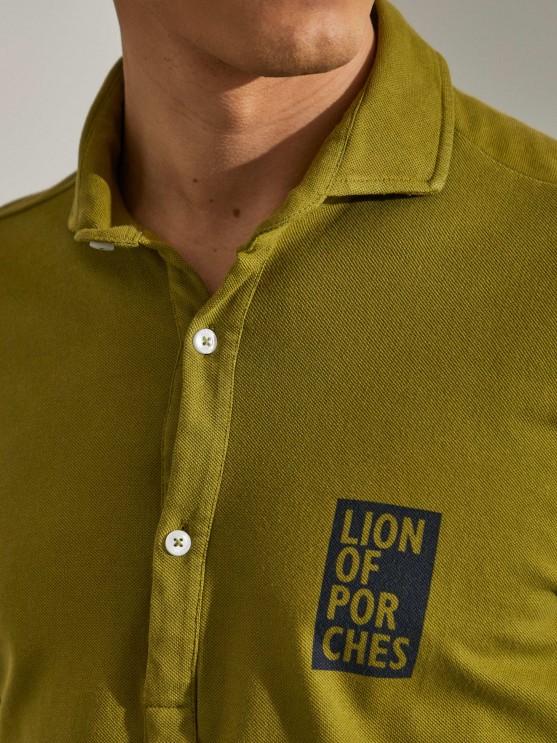 Polo de piqu slim fit para hombre con mangas largas