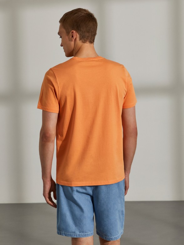 Man's round neck t-shirt with lettering