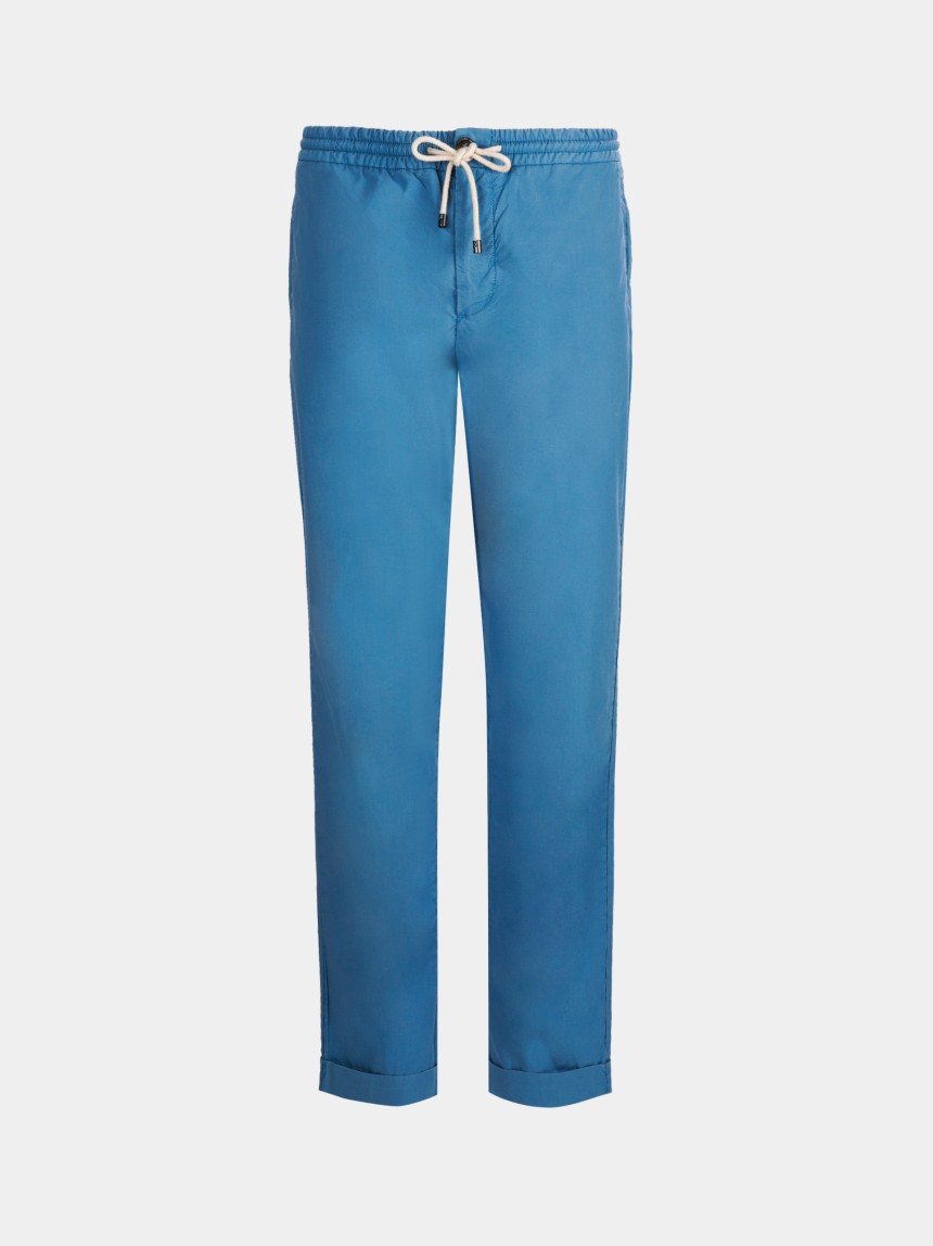 Cal�as para homem regular fit de algod�o com cord�o