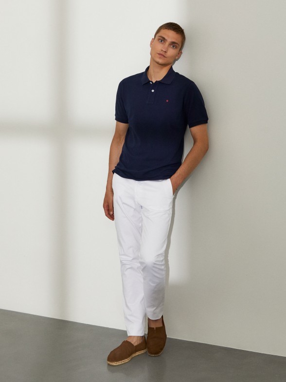 Calas para homem slim fit chino de algodo stretch