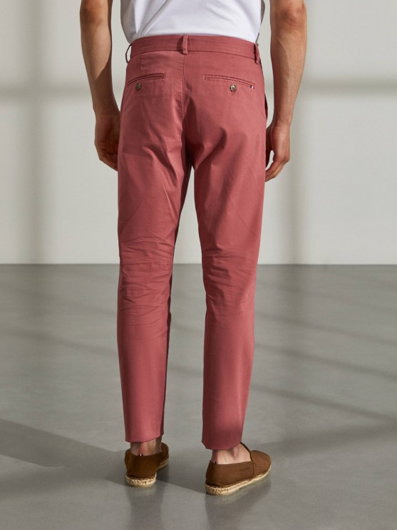 Calas para homem slim fit chino de algodo stretch