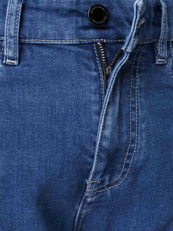 Calças para homem jeans slim fit com cinco bolsos