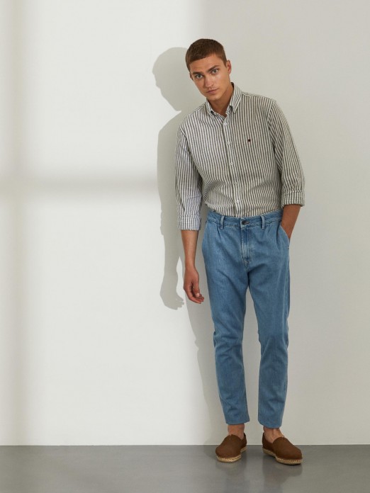 Man's trousers chino denim regular fit