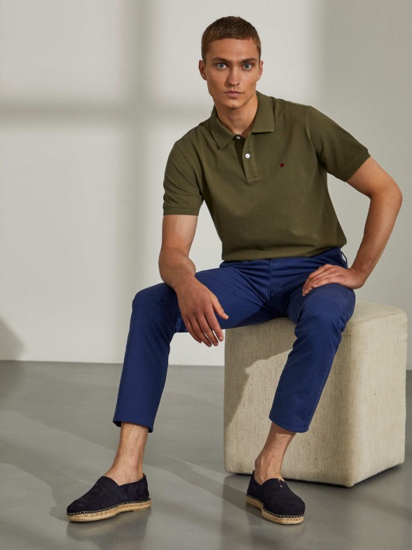 Calas para homem slim fit chino de algodo stretch