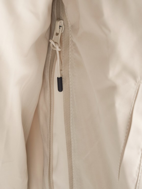 Technical jacket with printed hood