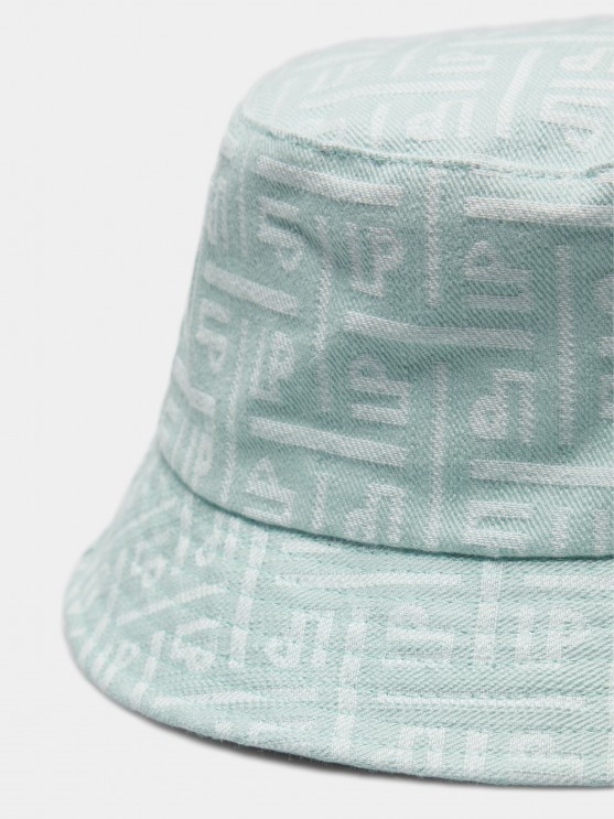 Panam para mujer con monograma en relieve y etiqueta