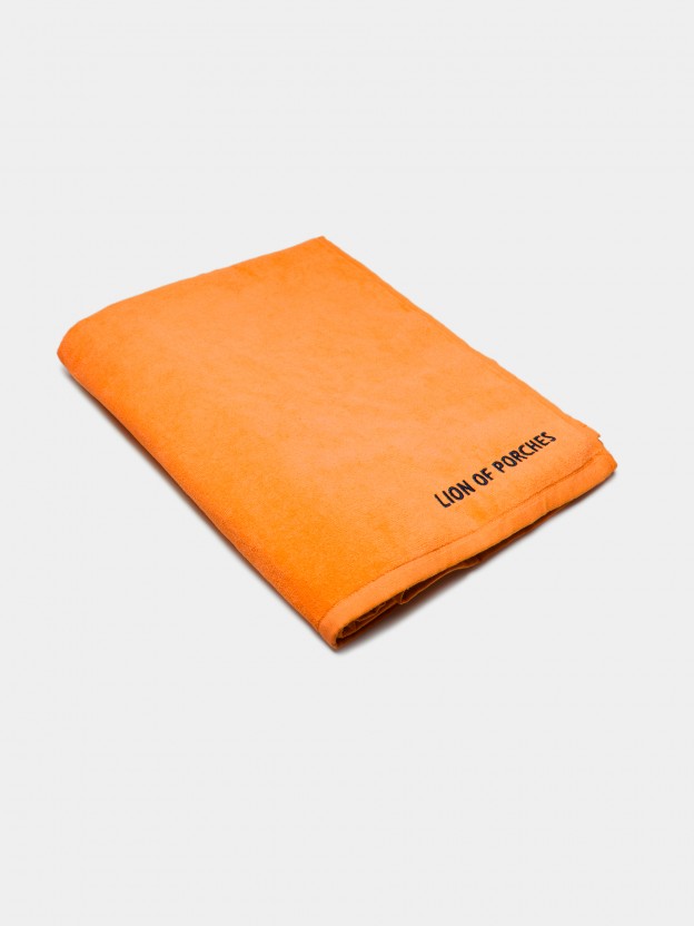 Beach towel with lettering