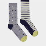 Pack de meias para homem de malha com padrões em diversas cores