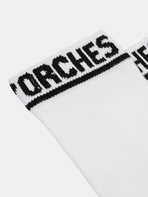 Meias para mulher altas brancas com lettering