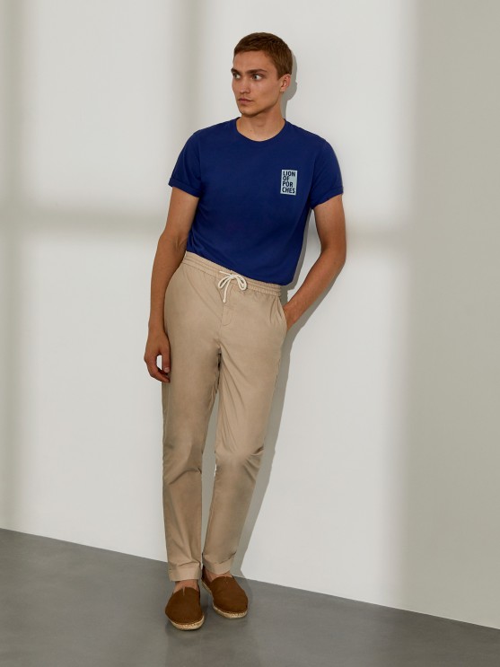Cotton drawstring pants