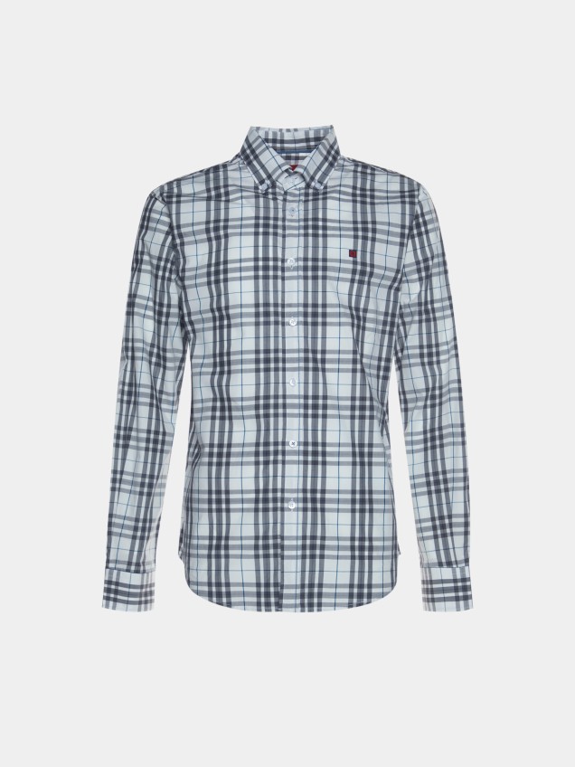 Regular fit shirt in plaid pattern fabric. - Image product