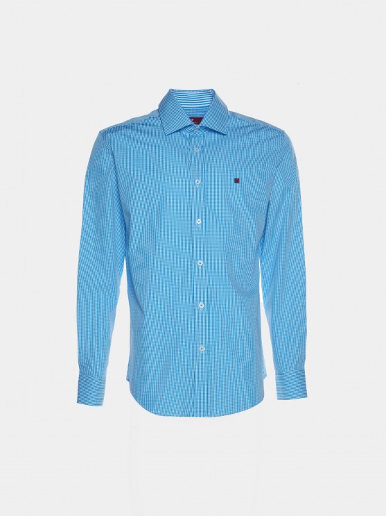 Camisa slim fit aos quadrados