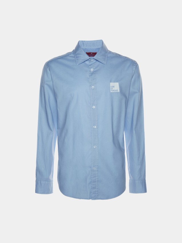 Slim fit shirt in poplin fabric. - Image product
