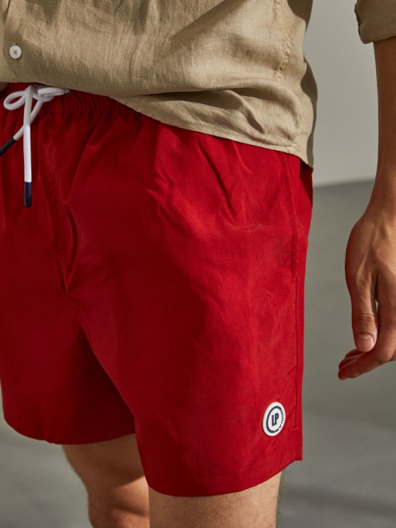 Cales de banho para homem regular fit com cintura elstica e cordo
