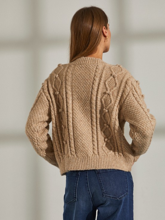 Structured knitted cardigan