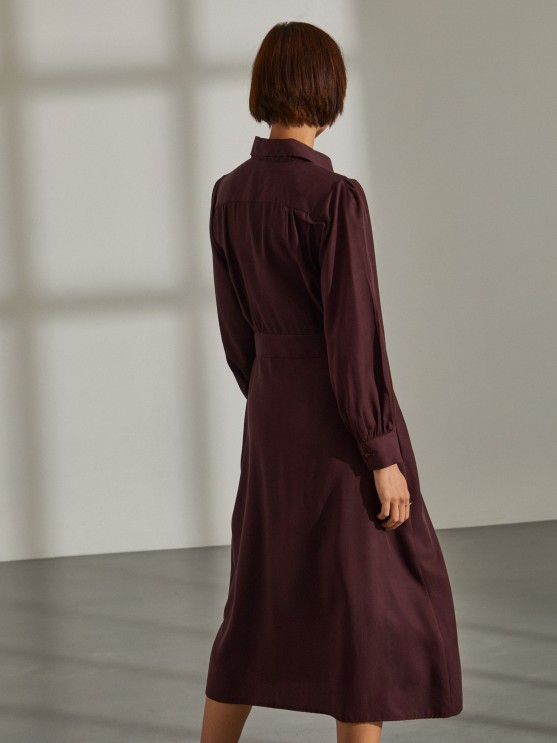 Vestido camiseiro comprido