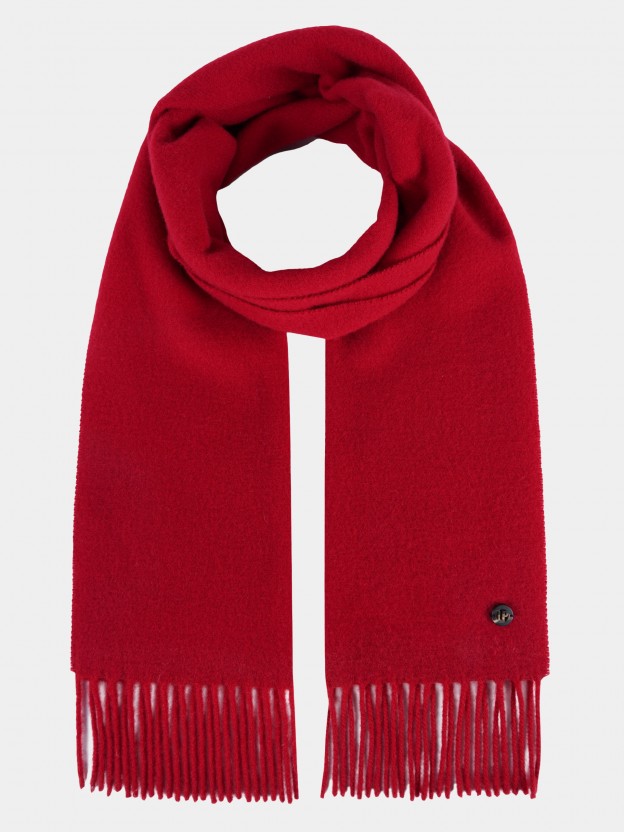 100% wool scarf with fringes