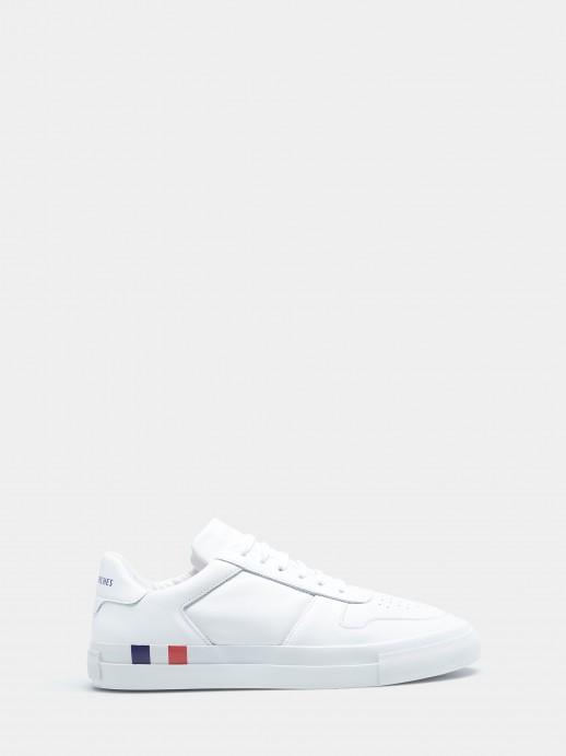 White leather sneakers