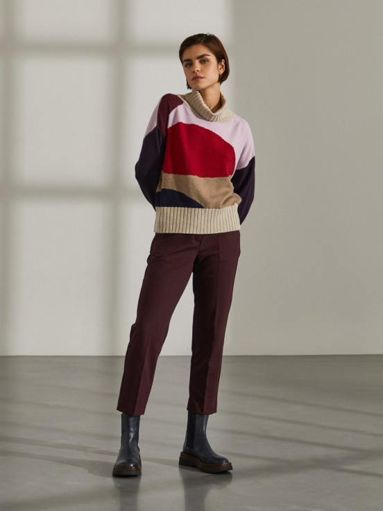 Camisola cropped multicolor