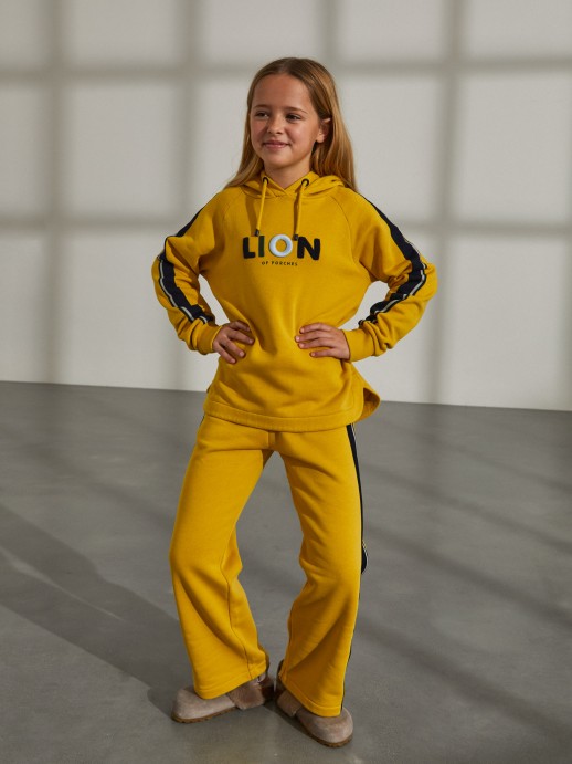 Pantalones de punto con rayas laterales