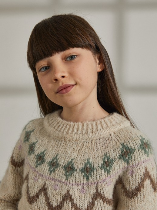 Camisola jacquard estruturada