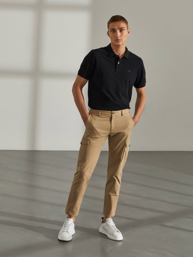 Cal�as para homem regular fit chino de algod�o stretch