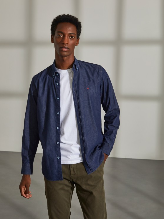 Camisa denim slim fit