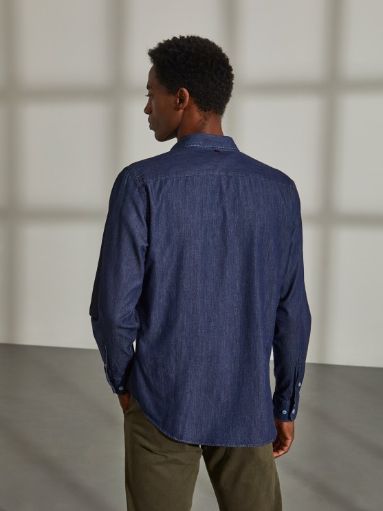 Camisa denim slim fit