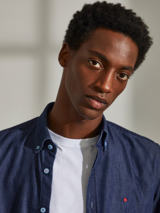 Camisa denim slim fit