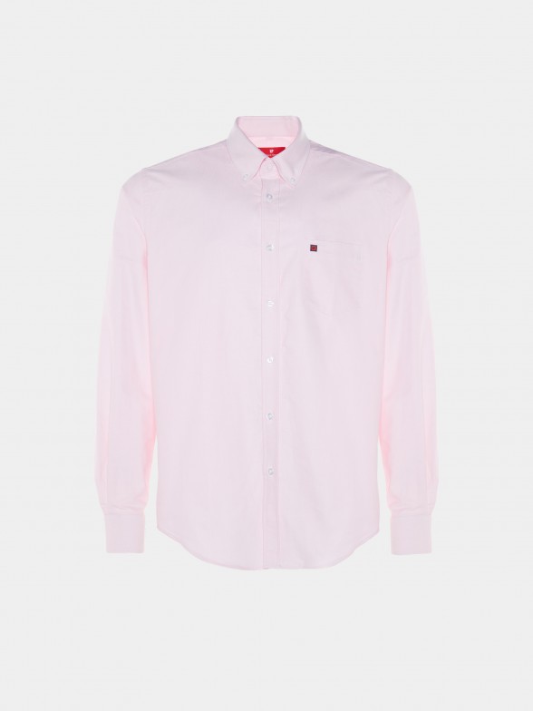 Camisa para homem regular fit de algodo em cor lisa