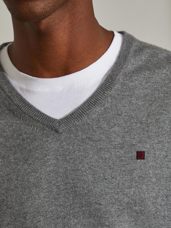 Pullover de algodo e caxemira