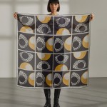 100% silk abstract print scarf