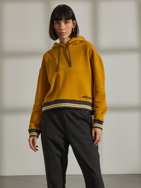 Sweatshirt cropped com capuz