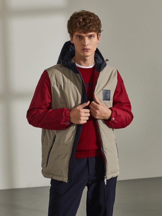 Tricolour quilted jacket