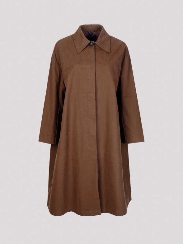 Gabardine comprida camel