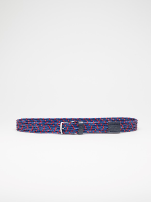 Belt with bicolor elastic braided