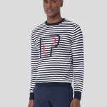 Camisola Riscas com Estampado