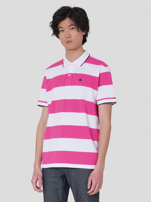 Polo piqu riscas