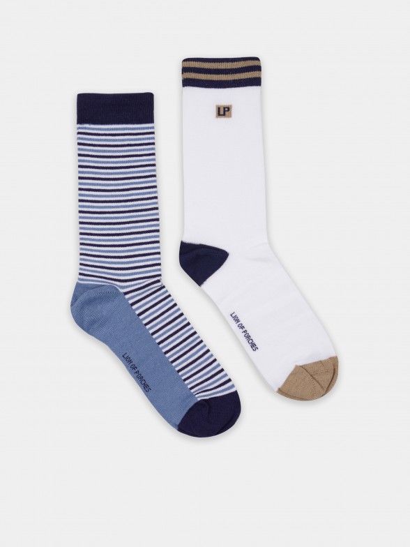 Pack de meias para homem em malha com padrões em diversas cores