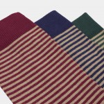 Paquete de calcetines de punto a rayas para hombre en diferentes colores